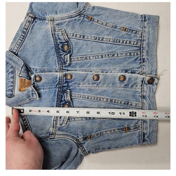 Vintage Levis Denim Jacket Size 4T Blue Tab Trucker USA 90S - Picture 3 of 10